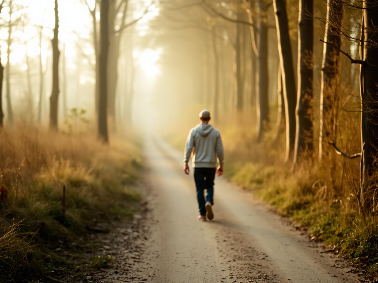 Een weg die verder het landschap in loopt — intensief doorwerken aan herstel.